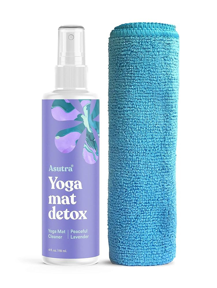 ASUTRA Yoga Mat Cleaner Spray (Peaceful Lavender), 4 fl oz - No Slippery Residue, Organic Essenti... | Amazon (US)