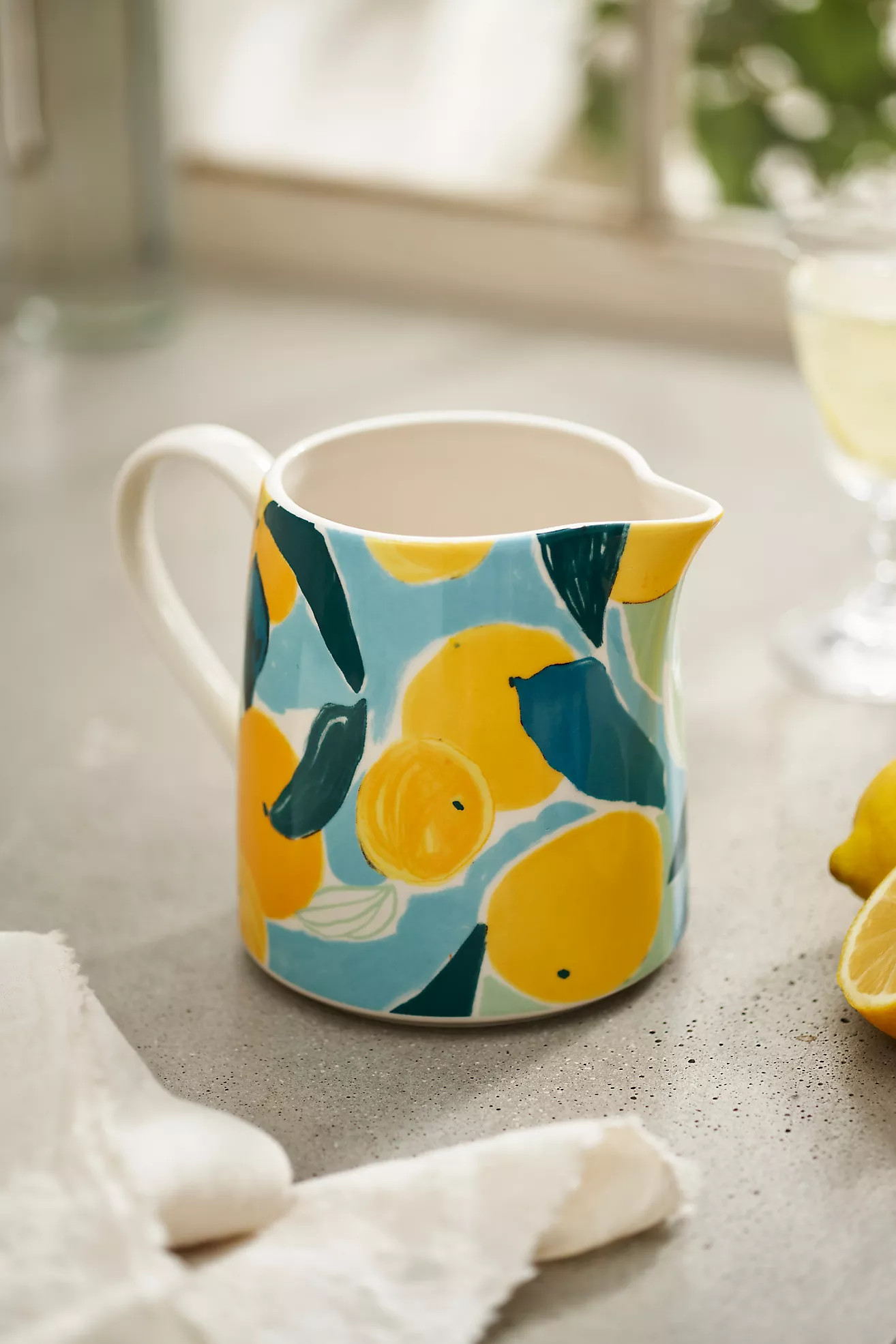 Citrus Grove Stoneware Measuring Jug | Anthropologie (US)
