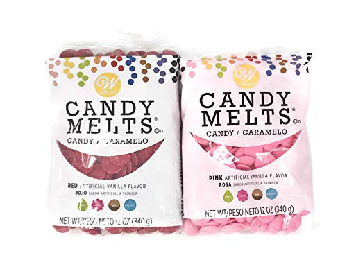 Bundle of Wilton Candy Melts, Red and Pink, 12 Ounces Each | Amazon (US)