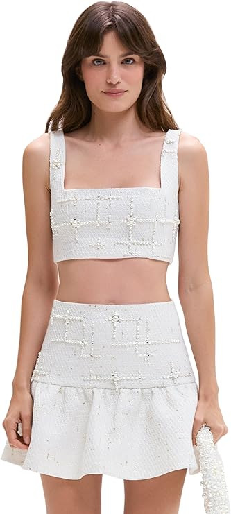 Amazon.com: PATBO, Pearl Tweed Skirt : Clothing, Shoes & Jewelry | Amazon (US)