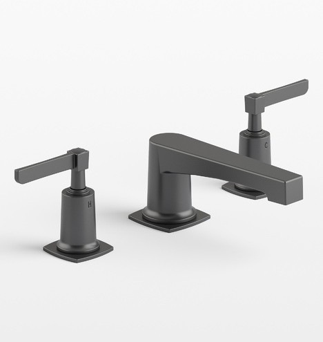 H-Line Lever Handle Widespread Bathroom Faucet | Rejuvenation