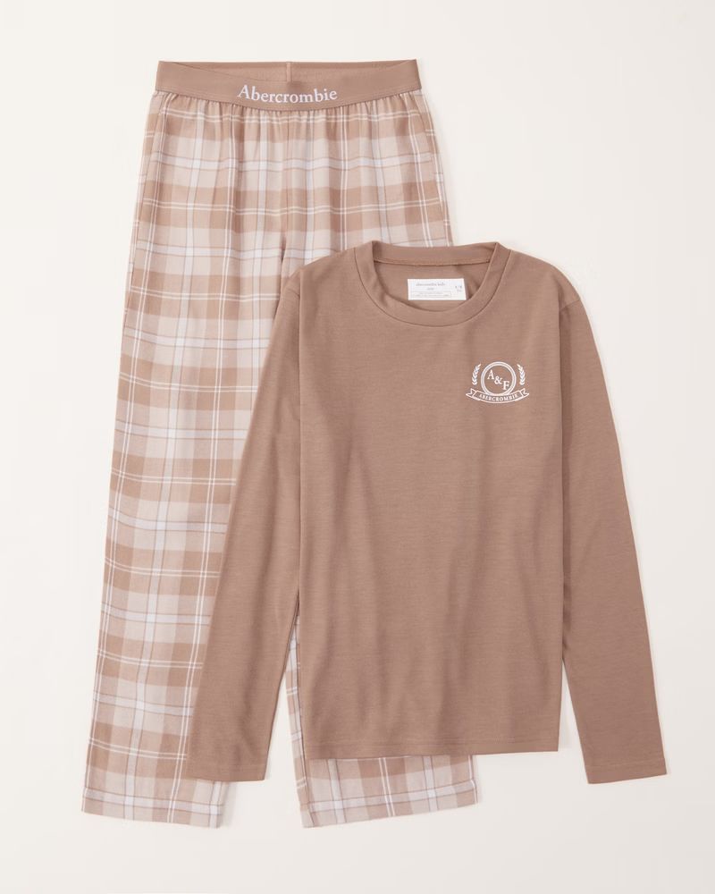girls flannel pajama set | girls pajamas | Abercrombie.com | Abercrombie & Fitch (US)