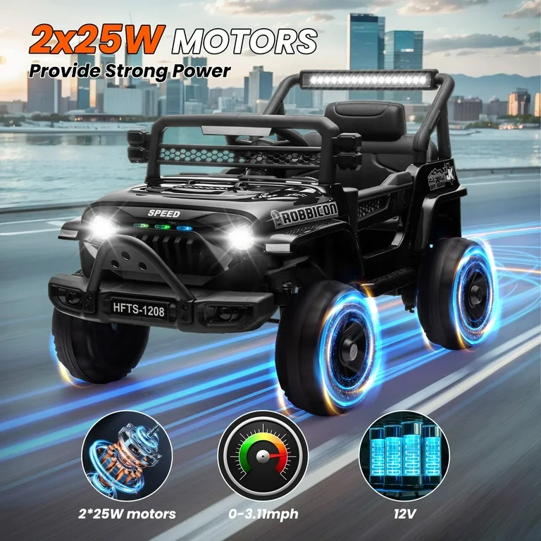 12V Kids Electric Vehicles for Kids, 12V Ride on Electric Truck Car w/ Remote Control, Four-wheel... | Walmart (US)