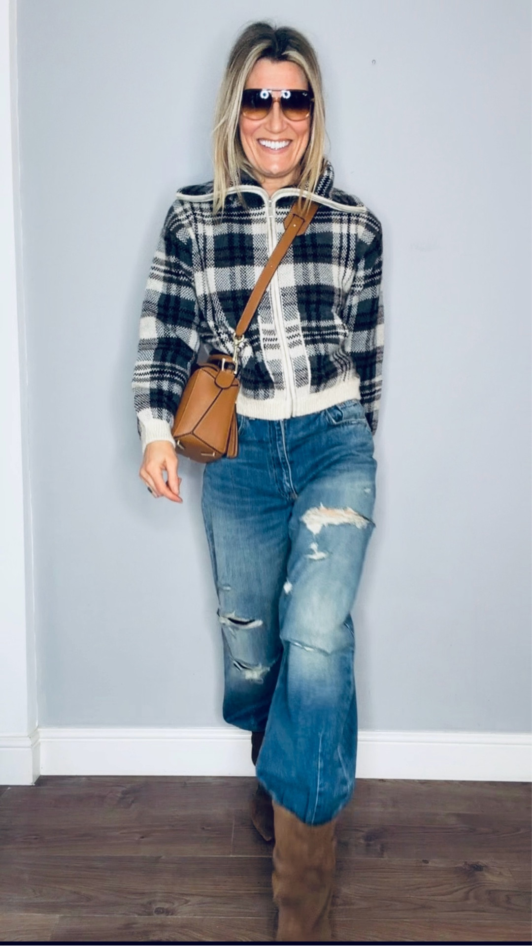 GRWM and I am loving the whole jeans tucked into boots…very 80’s! 

I’m also loving this jumper/jacket from @hm which is perfect for spring and has a bit of a 70’s vibe as do my new ‘treat to myself’ @rayban RB2198🕶️

White top @hm - current 
Barrel jeans @zara - have similar 
Jacket @hm - current 
Boots @zara 
Leather bag @scottsamuel.co.uk - current 
Silver cuff bangle 

#LTKstyletip #LTKjeans #LTKuk