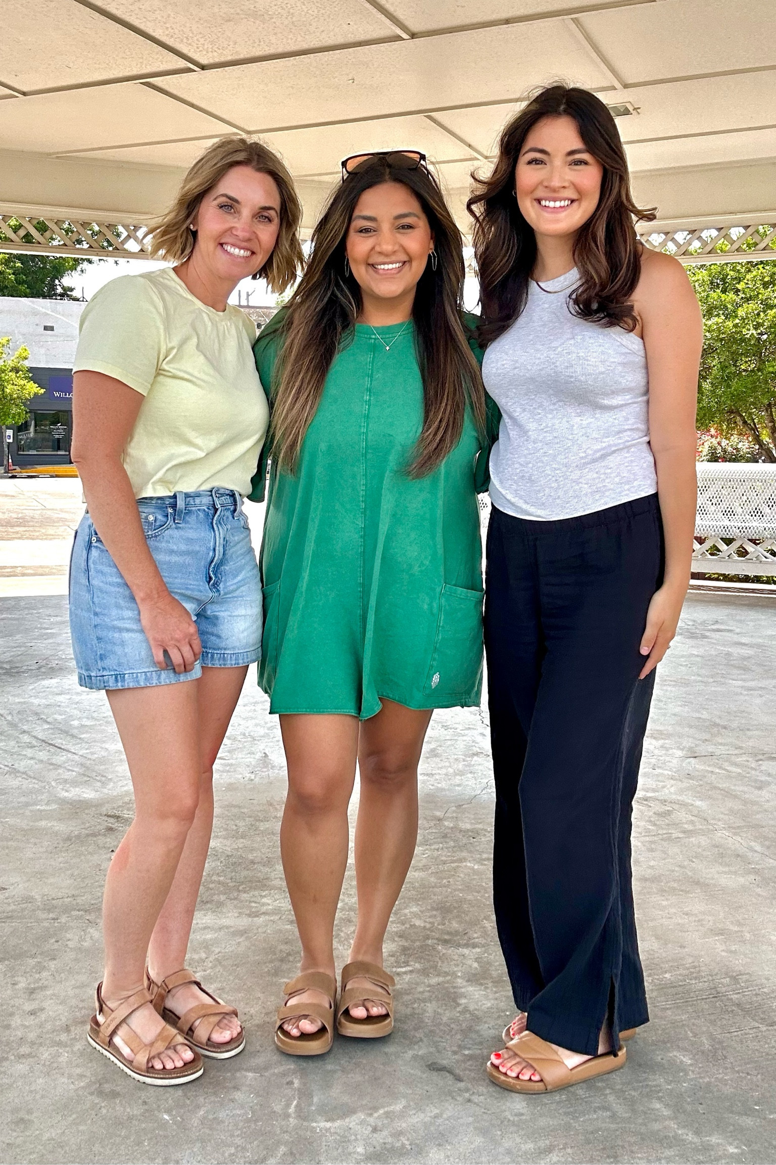 Middle fit details 💚 
Romper by Free People, sandals are so comfy from Amazon! True to size in all! 

#LTKFindsUnder100 #LTKMidsize #LTKSummerEdit