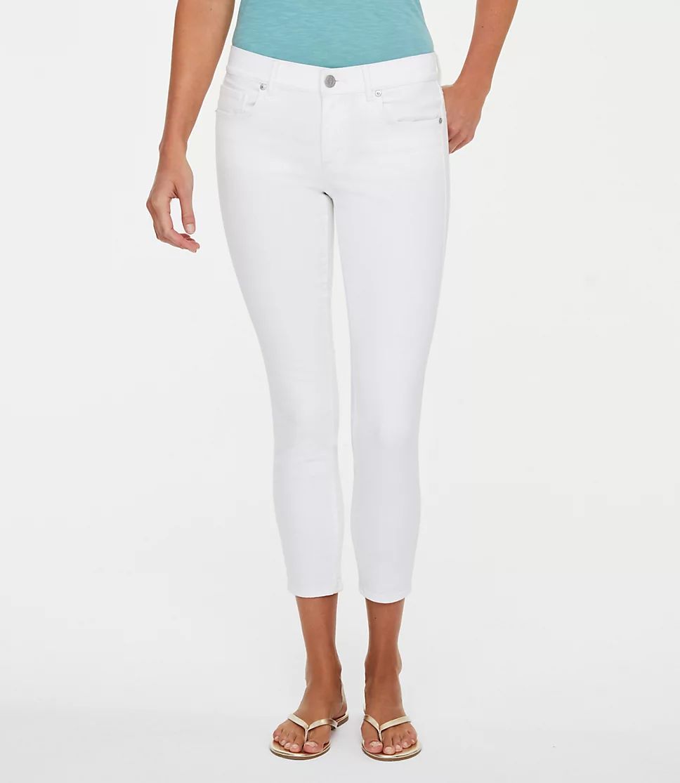 Petite Modern Skinny Ankle Jeans in White | LOFT Outlet