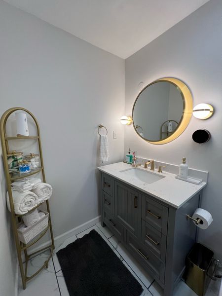 Bathroom design inspiration for small spaces on a budget! Vanity sink | LED mirror 

#LTKhome #LTKsalealert #LTKSale