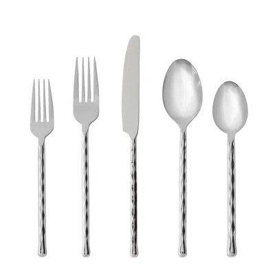 Fortessa Spindle 18/10 Stainless Steel, 5 Piece Flatware Set (Service for 1), Silver | Wayfair North America