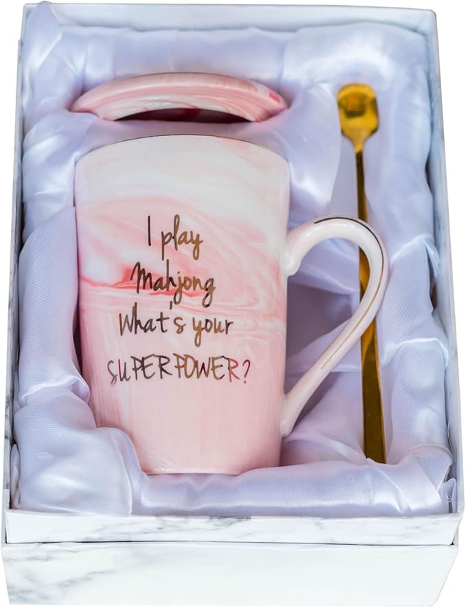 Mahjong Mug Gifts for Mahjong Lovers -Cute I Play Mahjong,What's Your Superpower Coffee Mug - Fun... | Amazon (US)