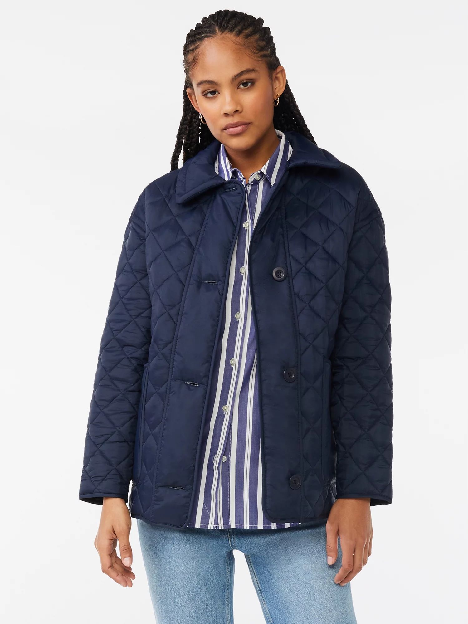 Free Assembly Women's Quilted Shell Jacket | Walmart (US)