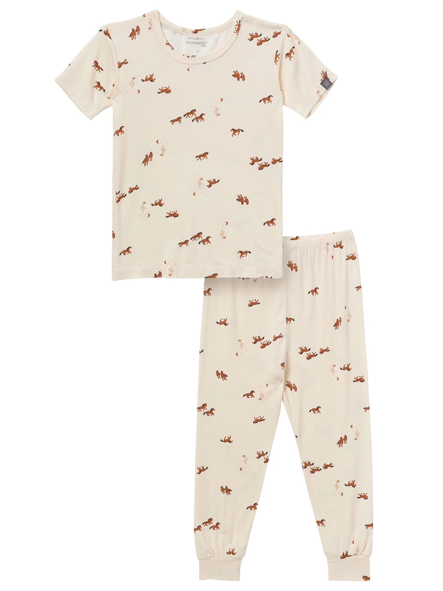 Modern Moments by Gerber Toddler Neutral Super Soft Tight Fitting Pajama Set, 2-Piece, Sizes 12 M... | Walmart (US)