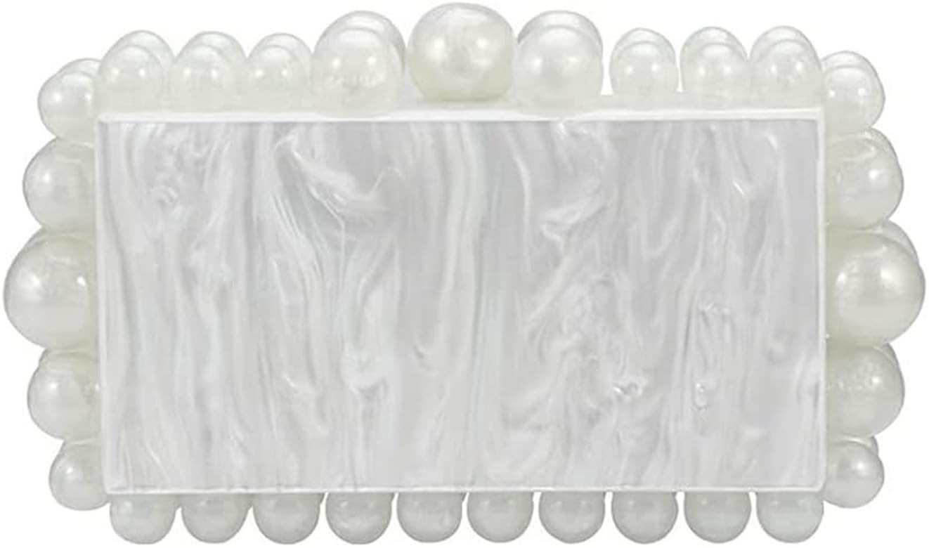 CUXVA Acrylic Evening Clutch Bag for Women Glitter Marble Purse Handbag for Wedding Cocktail Party P | Amazon (US)