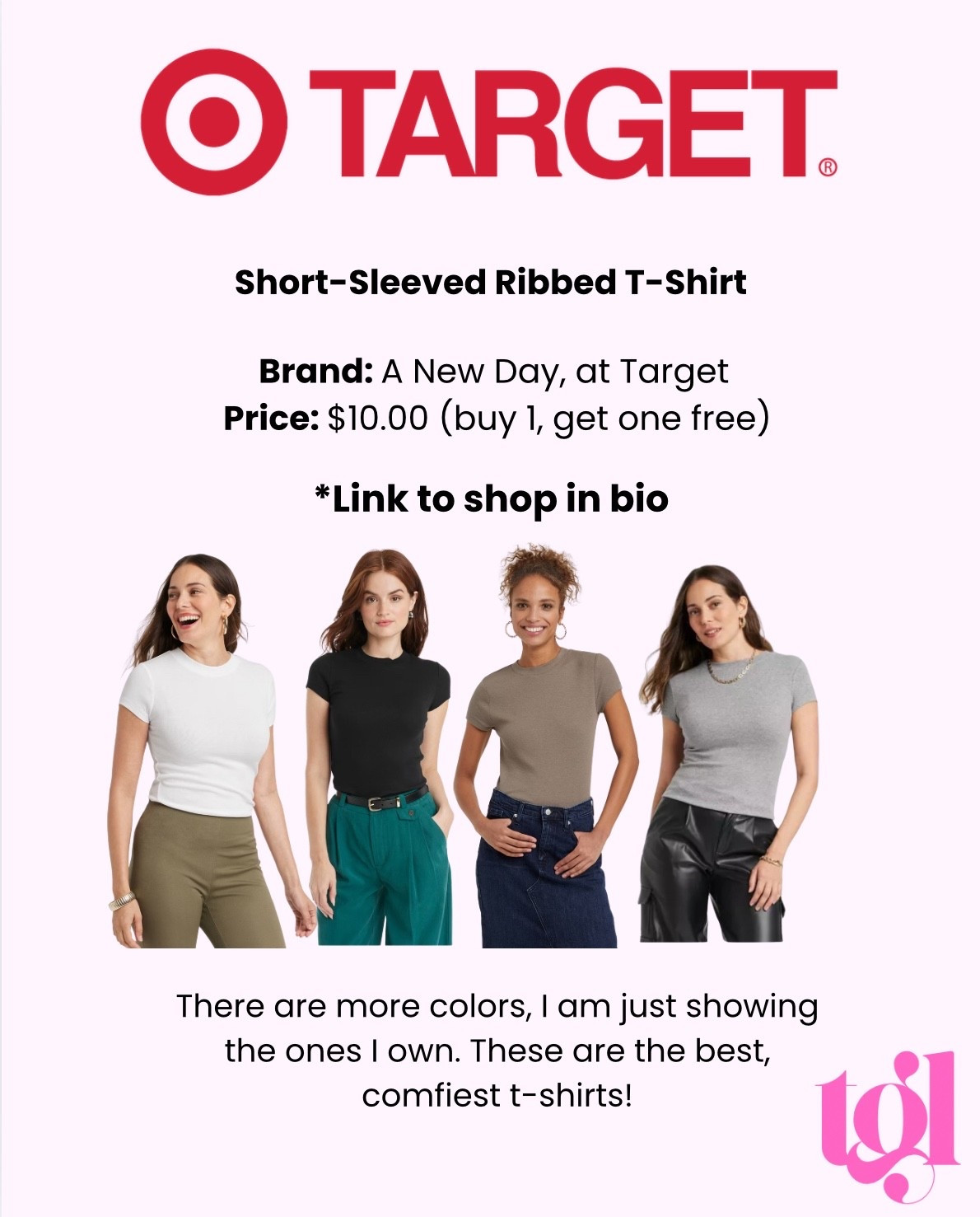 Best comfiest t-shirts are having a BOGO deal! Buy 1 get one free! And they’re only $10 to start off. 

#tshirt #bogo #target #ribbed #basics

#LTKFindsUnder50 #LTKSaleAlert