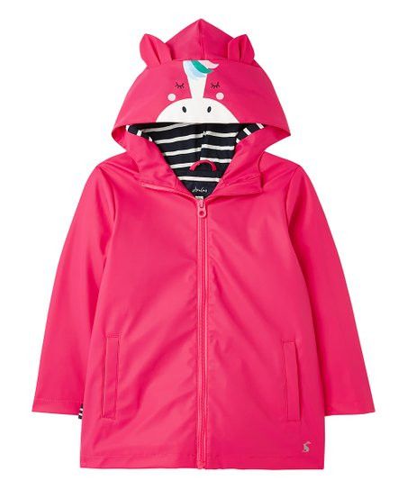 Joules Pink Unicorn Riverside Rain Coat - Toddler & Girls | Zulily
