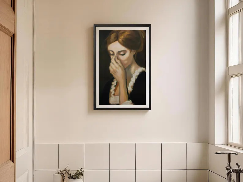 Funny Bathroom Wall Art Hers His Bathroom Bundle Set of 2 Classical Painting Vintage Style Poster... | Etsy (US)