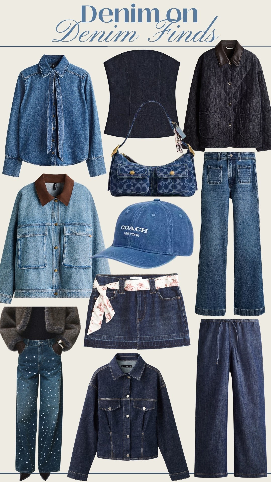 Denim on denim looks are trending! 💙 From classic jean jackets to statement denim corsets and wide leg jeans, these finds make it easy to mix and match your favourite blues. Perfect for Autumn layering or an effortless street style moment. 👖🧢👕

#LTKjeans #LTKstyletip #LTKuk
