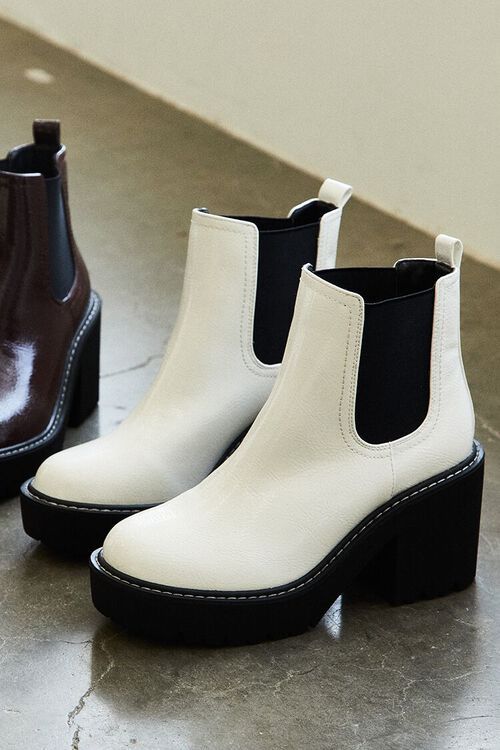 Faux Patent Leather Chelsea Boots | Forever 21 (US)