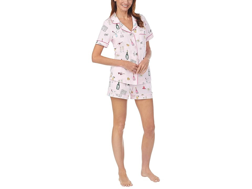 Bedhead PJs Short Sleeve Classic Shorty PJ Set Women's Pajama Sets Let's Do Brunch : XL (US 16), Cotton | Zappos