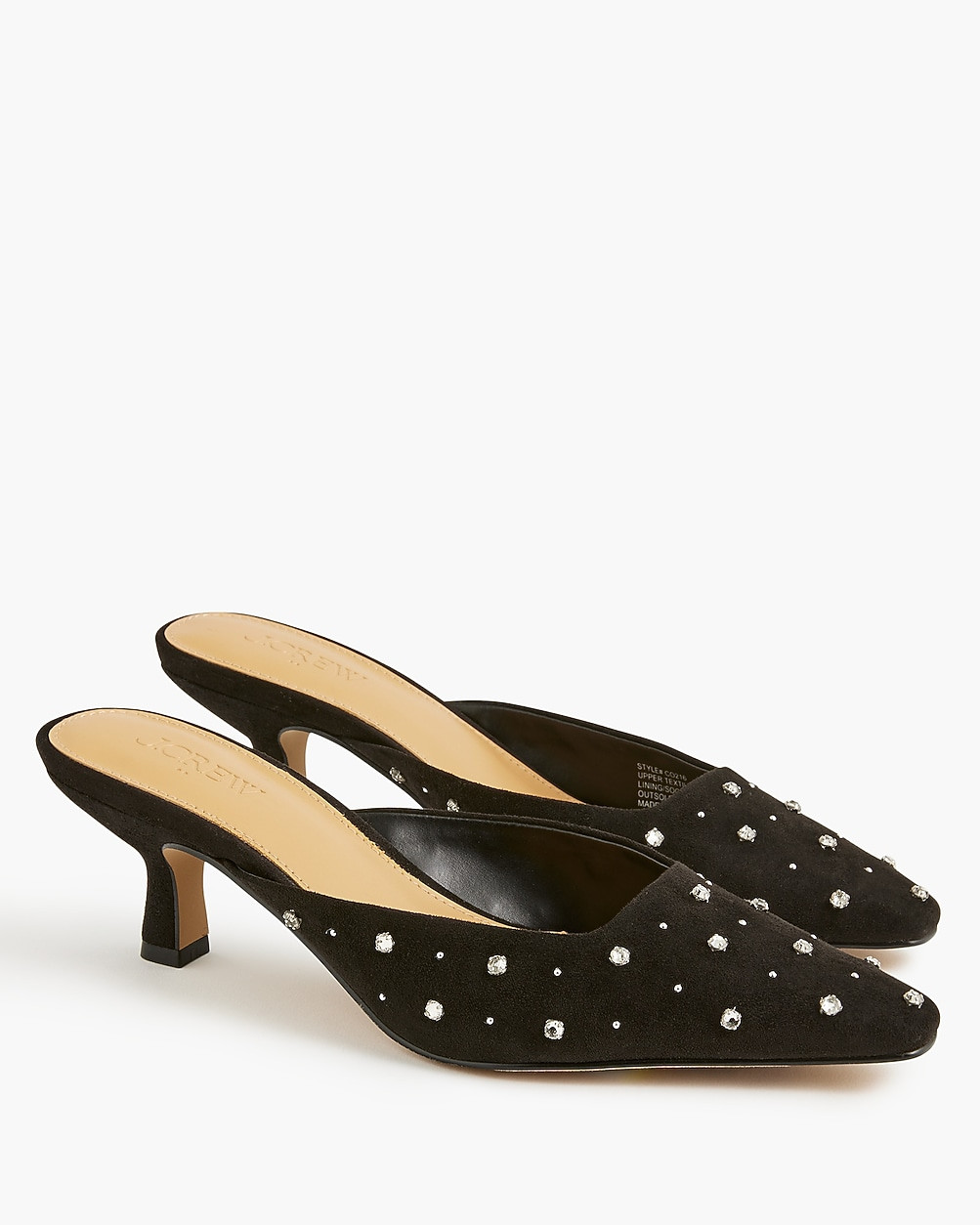 Embellished-heel mules | J.Crew Factory