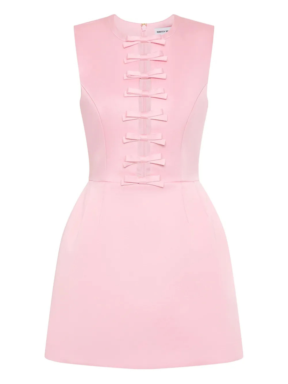 Rebecca Vallance Aymee bow-detail Mini Dress | Pink | FARFETCH | Farfetch Global