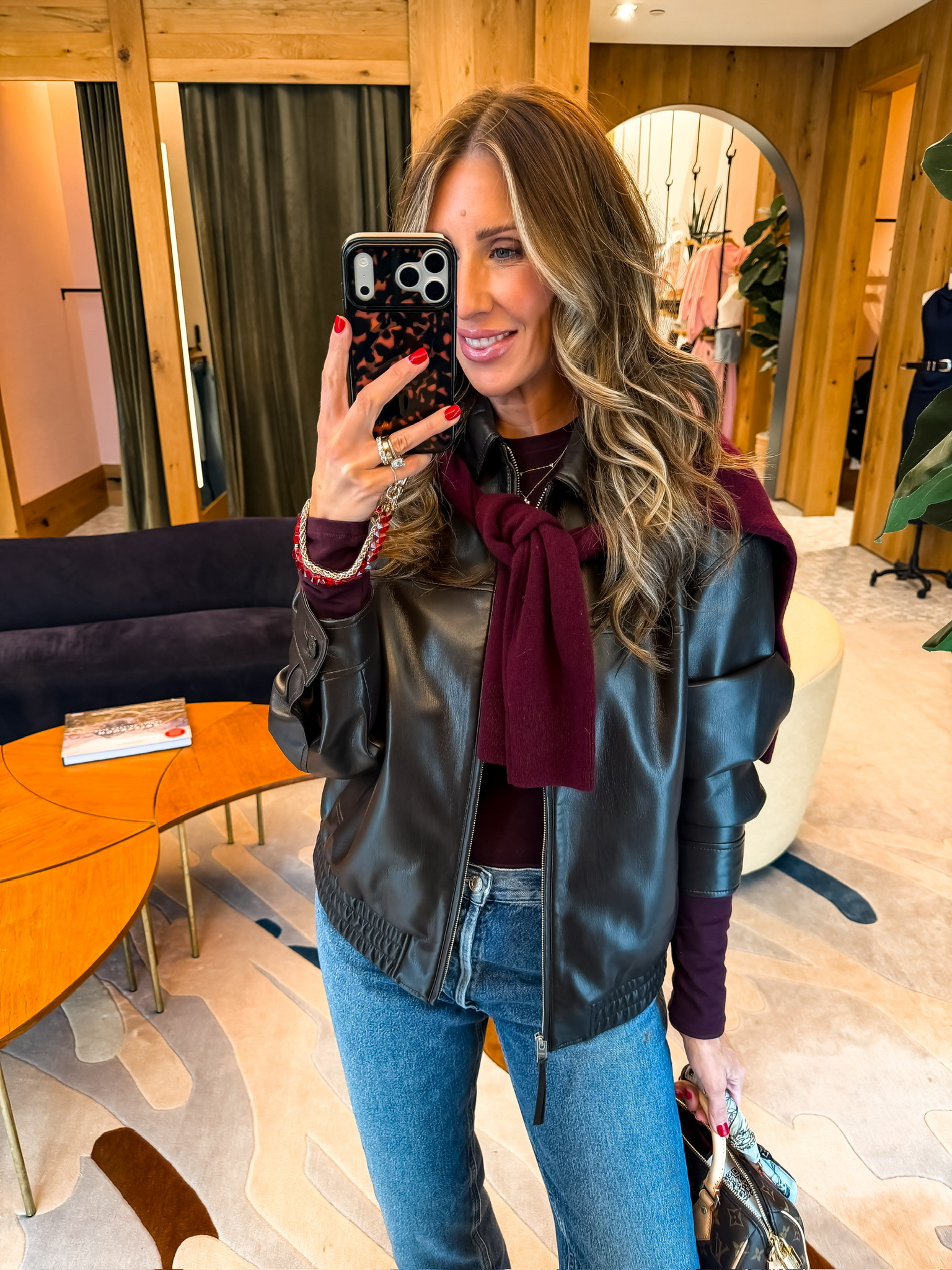  Shopping day outfit! Love this leather jacket and luxury handbag. So chic and perfect for everyday elevated style. 
 
Mom approved everyday style mom life jacket cute jeans everyday elevated effortless chic finds shopping day mom busy outfit cute style themominstyle

#LTKootd #LTKdayinmylife #LTKSeasonal