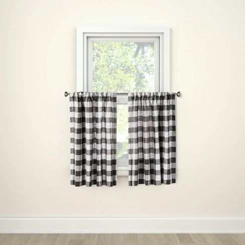 Check Small Window Curtain Tiers 42"x36" - Threshold™ | Target