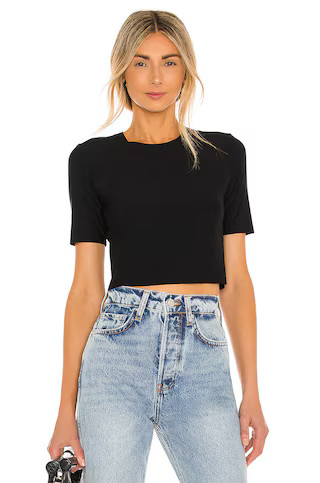 Commando Butter Cropped Tee in Black from Revolve.com | Revolve Clothing (Global)