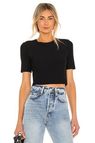 Commando Butter Cropped Tee in Black from Revolve.com | Revolve Clothing (Global)