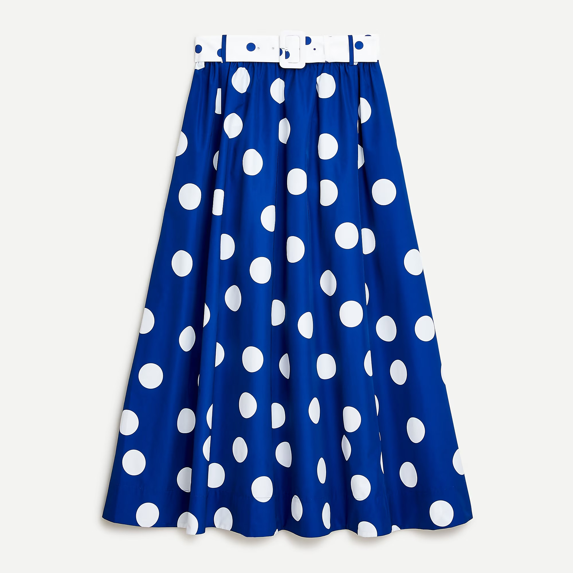 Belted maxi skirt in polka dot | J. Crew US