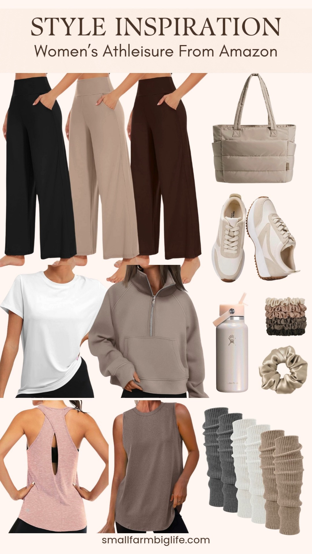 Athleisure style inspiration from Amazon 🤍
Soft neutrals, comfy layers, and pieces that actually work for real life! Think easy tanks, wide leg yoga pants, cozy half zips, and everyday accessories you’ll wear on repeat. Perfect for workouts, errands, travel days, and everything in between ✨ 

 #LTKootd #LTKActive #LTKFindsUnder50