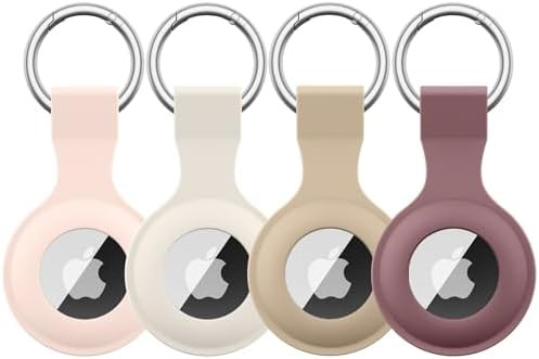 4 Pack Airtag Case Holder for Apple Air Tag, Airtag Case with Anti-Lost Keychain, Silicone Protec... | Amazon (US)