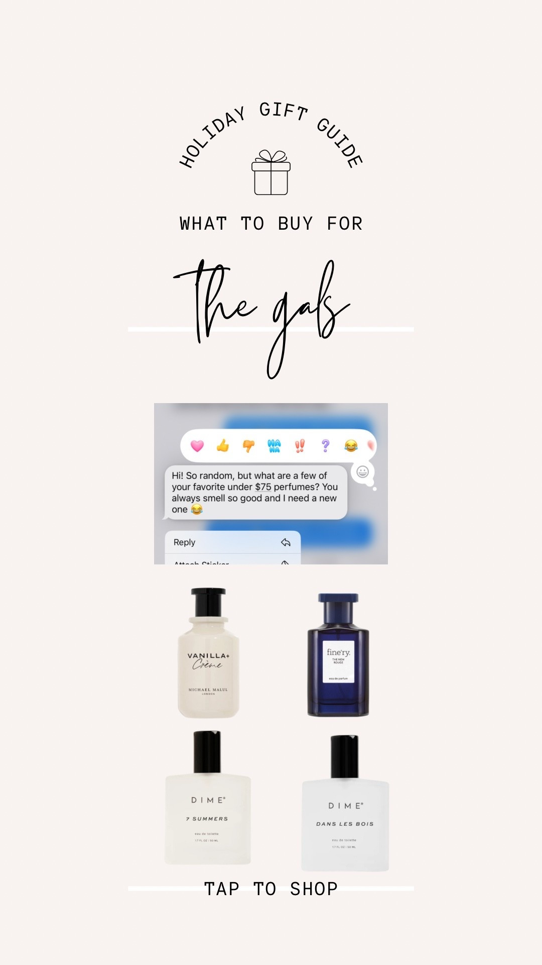 My favorite perfumes ✨

#LTKGiftGuide #LTKHoliday #LTKFindsUnder100