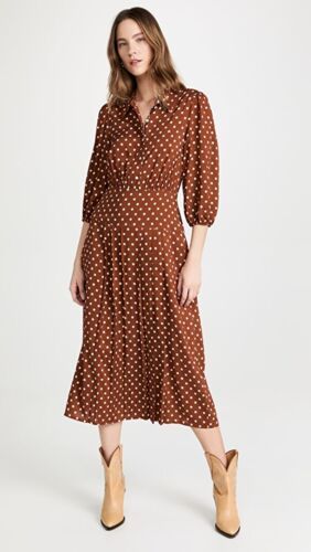 NEW AUTH RIXO LONDON Izzy Dress Copper Dot SL | eBay US