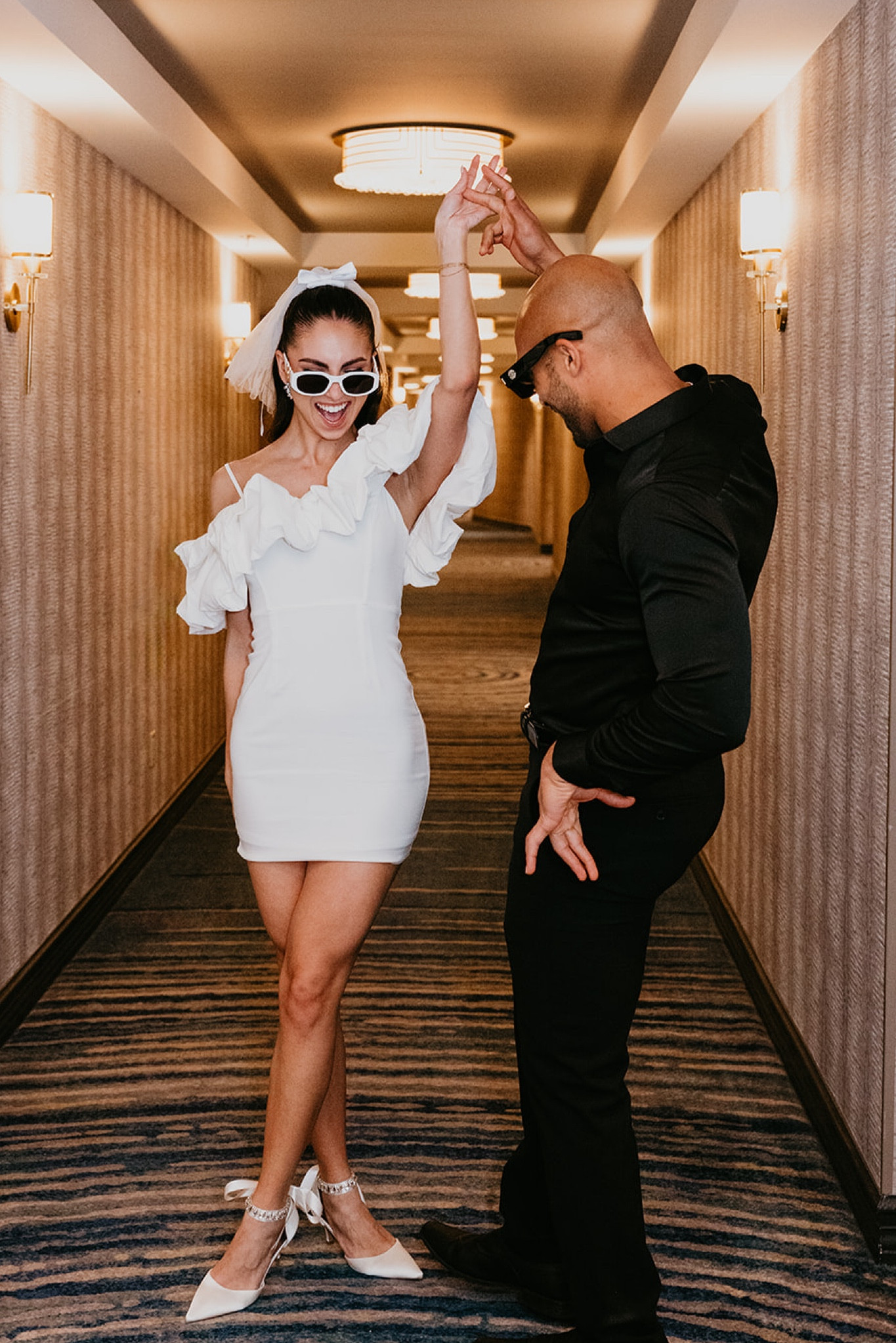 Engagement photos outfit!! 👰‍♀️💍
•
•
•
Bridal | white dress | bachelorette | veil | mini veil | bow veil | white heels | ruffle | dress | wedding | sunglasses 

#LTKwedding #LTKstyletip #LTKfindsunder50