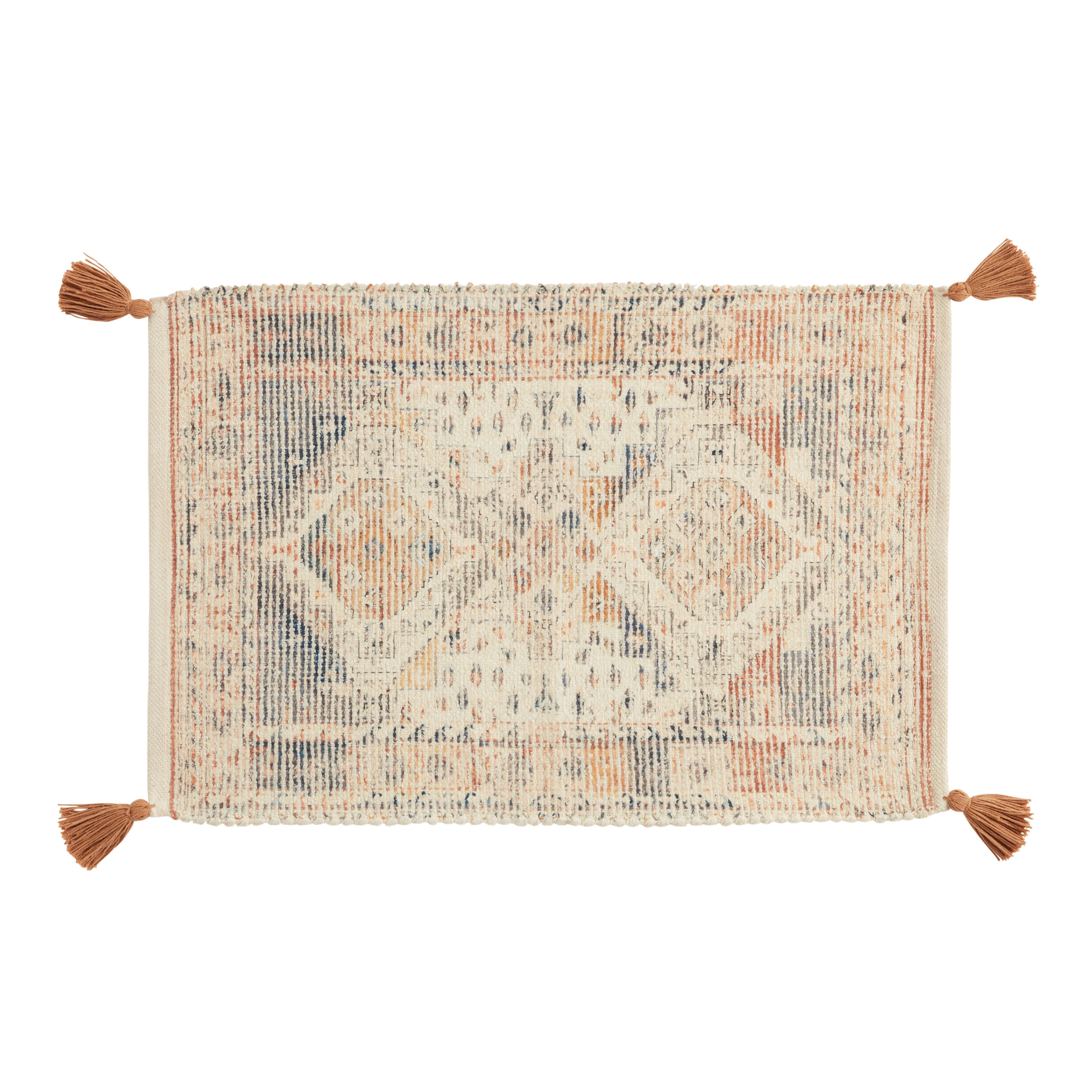 Emma Multicolor Rug Print Flatwoven Bath Mat | World Market