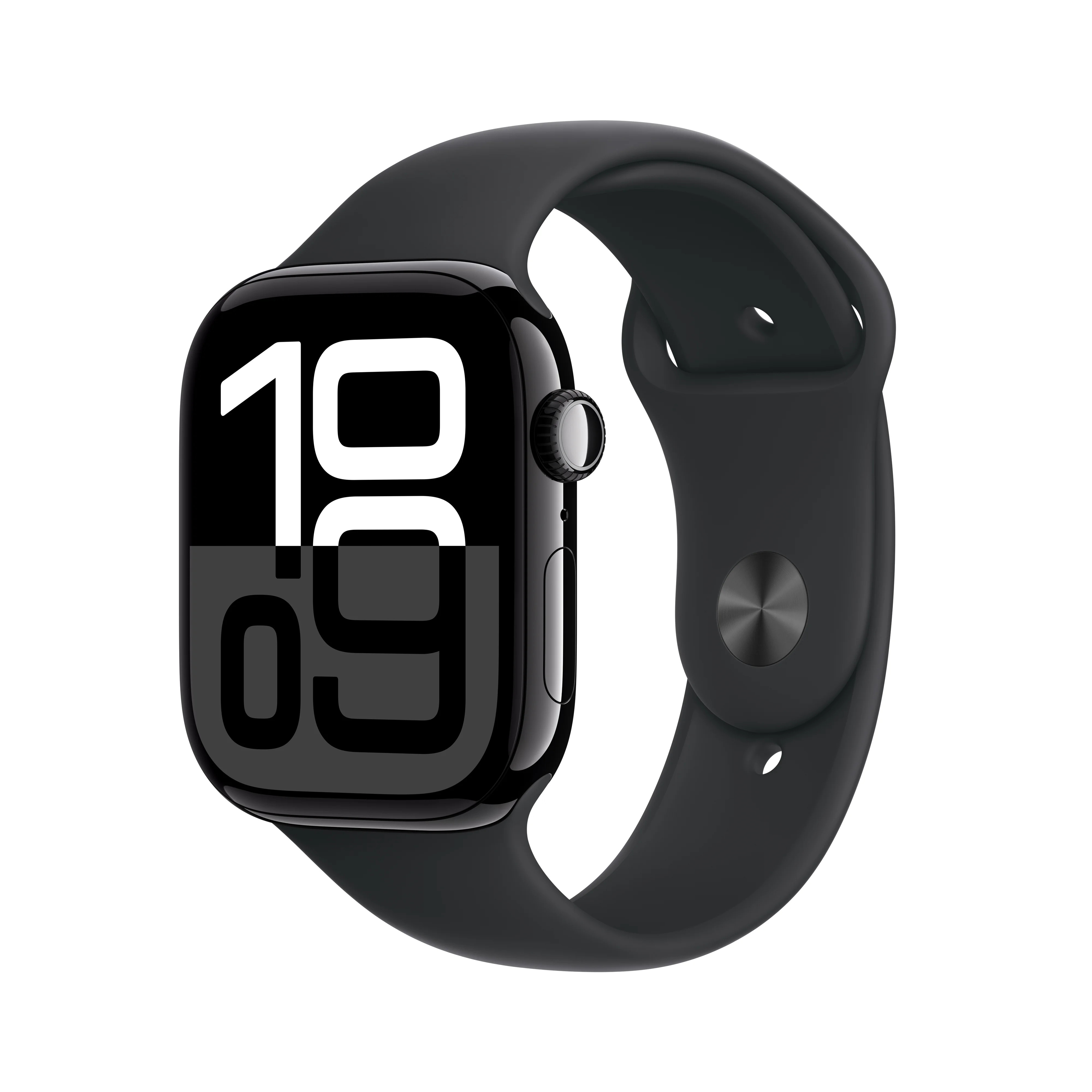Apple Watch Series 10 GPS 46mm Jet Black Aluminum Case with Black Sport Band - S/M | Walmart (US)