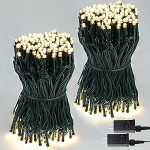 2-Pack 66FT 200 LED Christmas Lights, Extendable Christmas Tree Lights with Timer & Memory Functi... | Amazon (US)