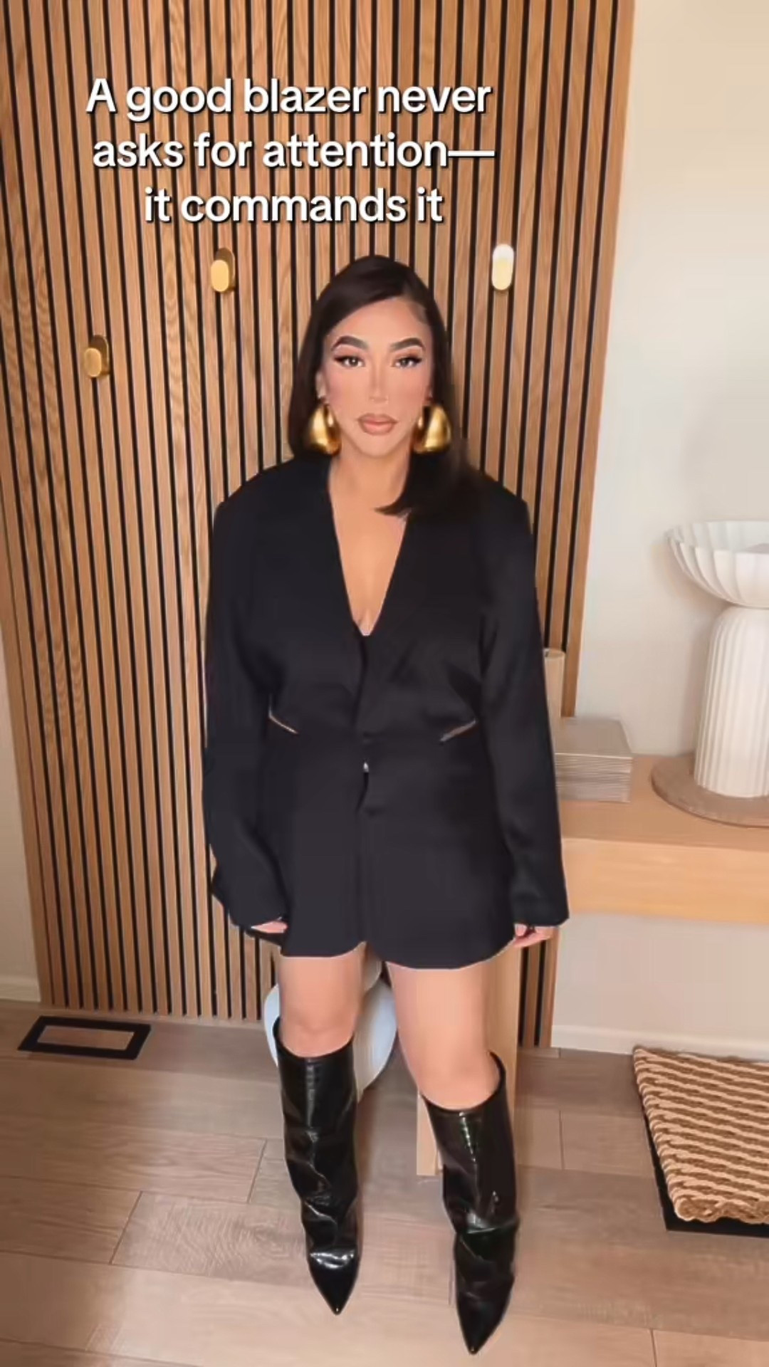 Blazer Dress and Mega Hoops

#LTKStyleTip