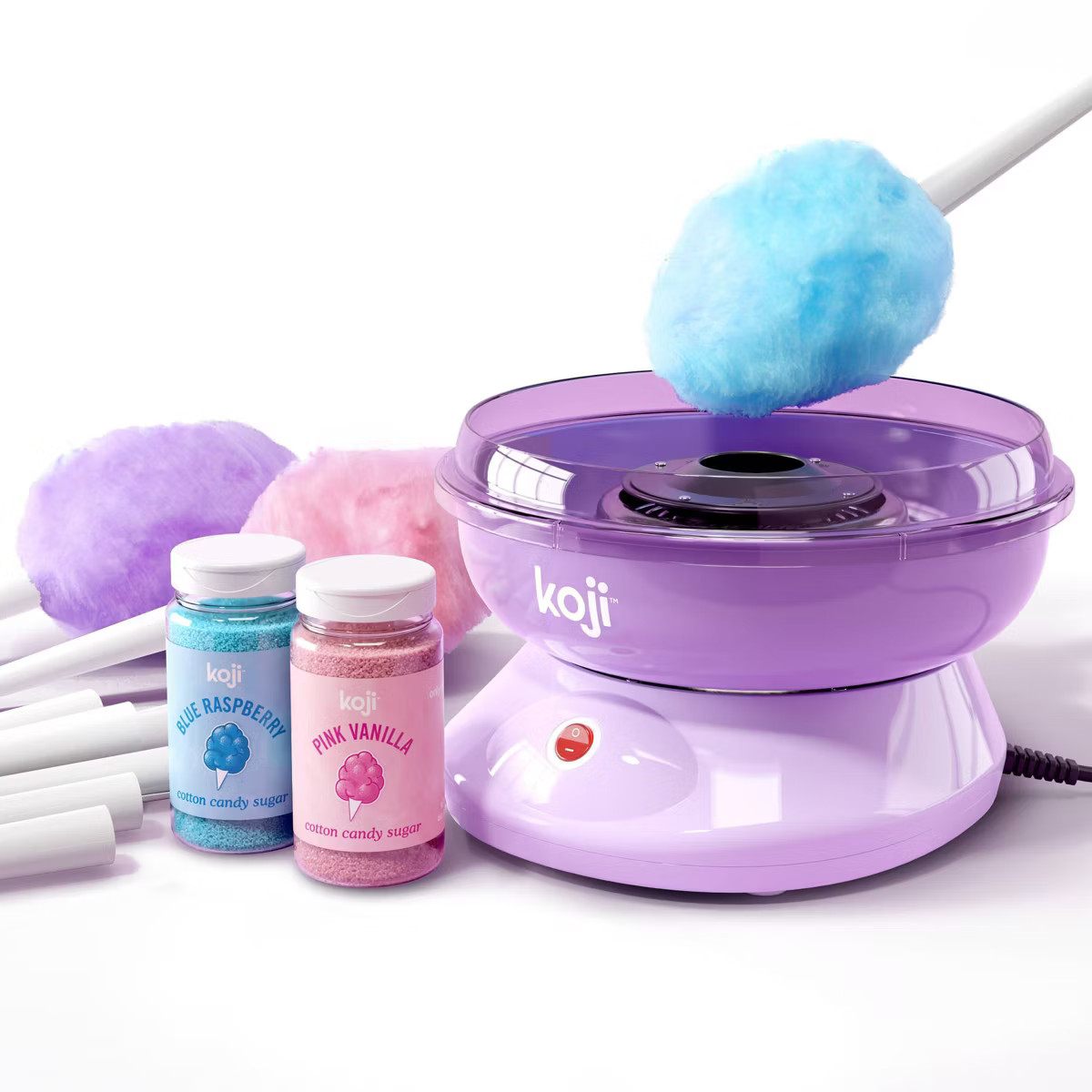 Koji Cotton Candy Maker Set: Purple Plastic Candy Machine, 450W, Hand Wash, 7" Height, 11.1" Dept... | Target
