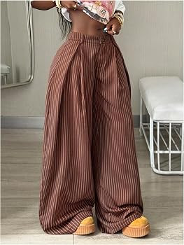 GORGLITTER Women's Barrel Pleated Oversized Wide Leg Cargo Pants | Amazon (US)