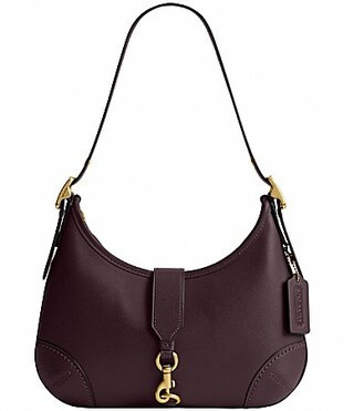 COACH The Coach Originals Hamptons 2005 Glovetanned Crescent Hobo Bag - Black Currant | Dillard's