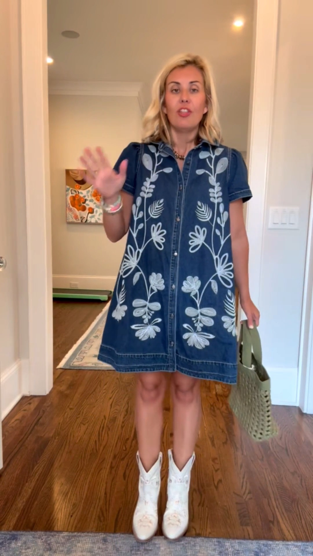 Now this is a cuteness overload dress! The embroidery is fabulous and the price is even better. 
Dress - xs 
Boots  - 8 tts 

Codes:
Erin McDermott- mixandmatch 
Allie + Bess - Catherine20

#LTKdayinmylife #LTKootd #LTKmomlife