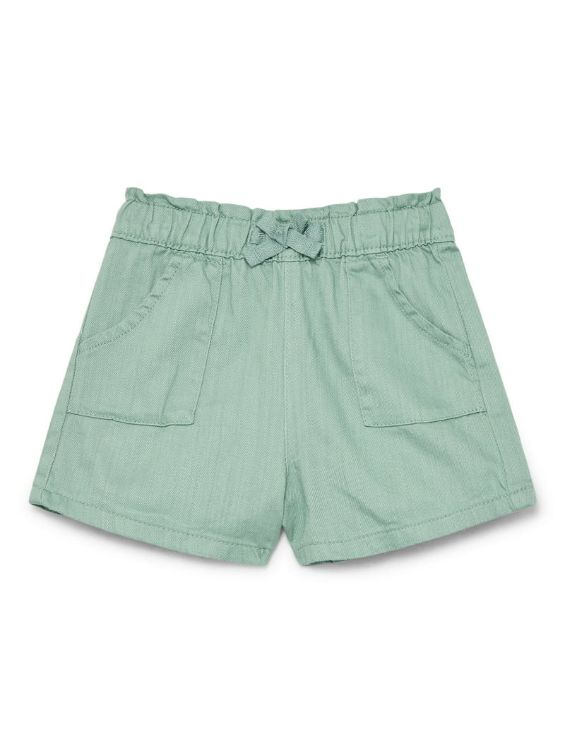 Wonder Nation Baby Girl Woven Shorts, Sizes 0-24 Months | Walmart (US)