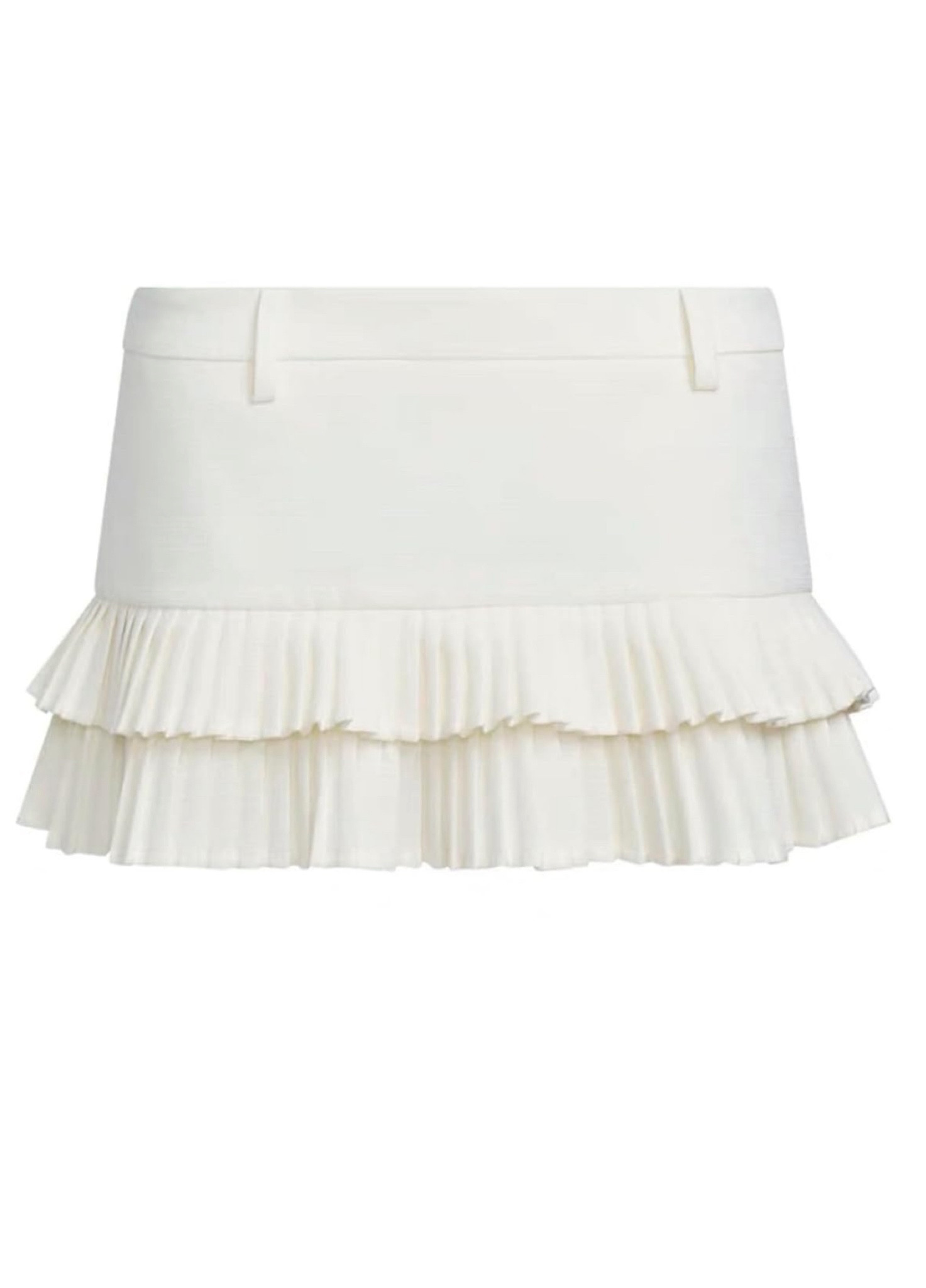 Super cute white trendy ruffled skirtt
