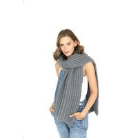 Alpaca Scarf, Wool Knit Oversize Chunky Fuzzy Gray Extralong Knitted Scarf | Etsy (US)