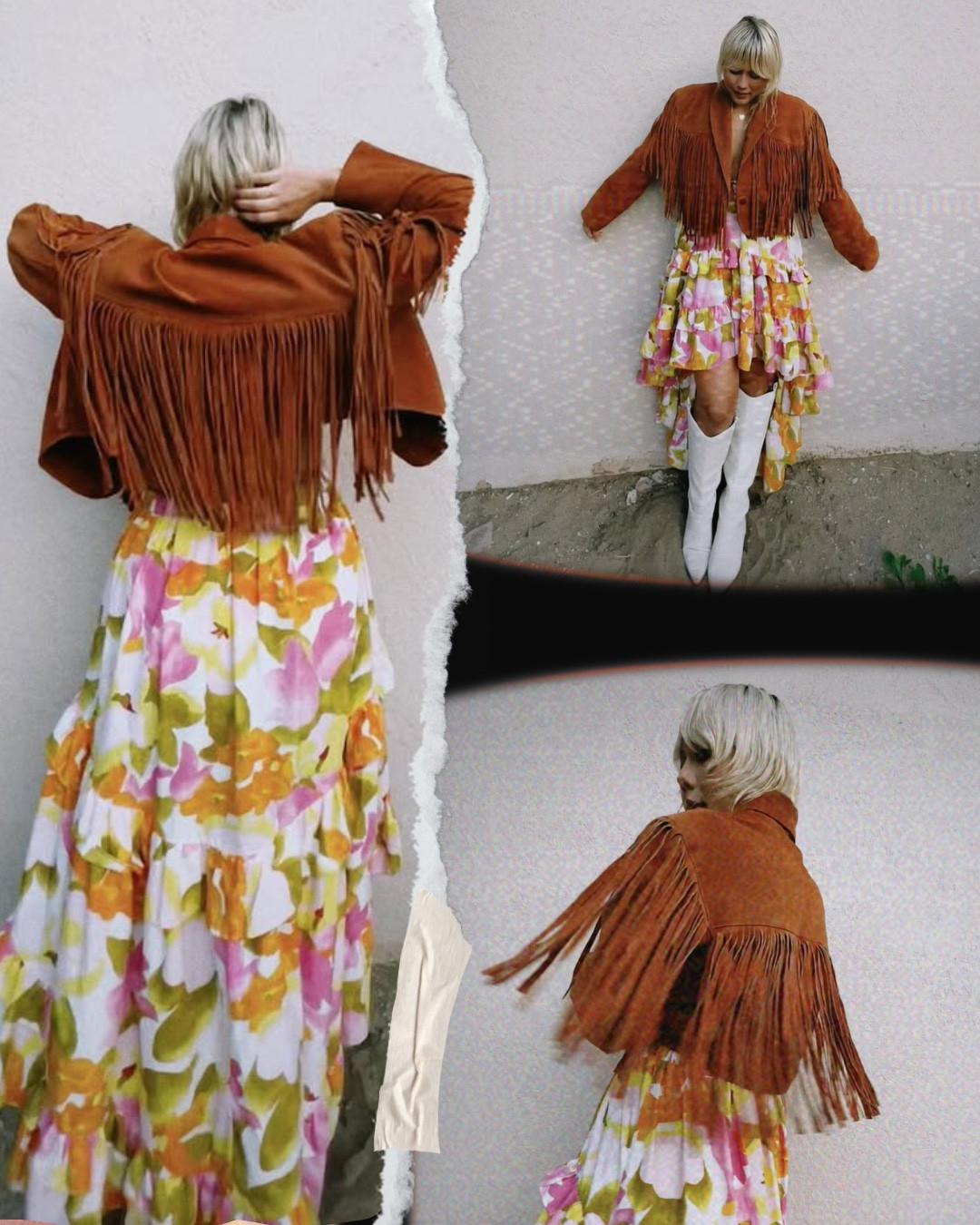 Suede fringe jacket, floral high low dress & white western boots 🤎

#LTKWatchNow #LTKFestival #LTKStyleTip