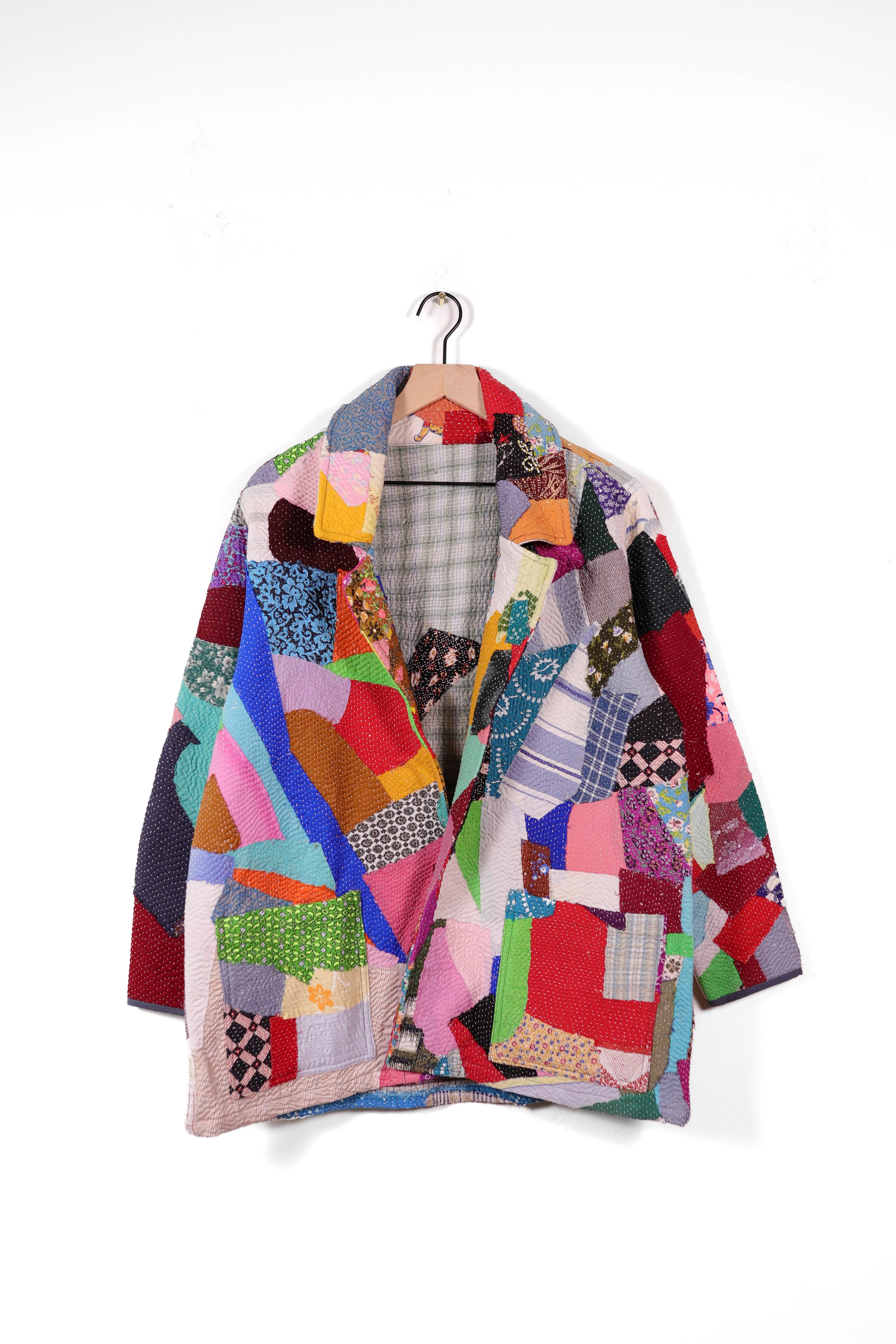 Vintage Kantha Barn Coat | Sapana