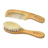 green sprouts Baby Brush & Comb Set | Gently grooms baby's hair | Made of natural wood and bristles | Amazon (US)