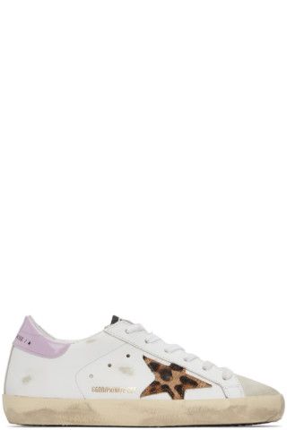 SSENSE Exclusive White & Pink Super-Star Classic Sneakers | SSENSE