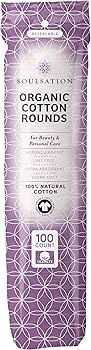SoulSation Organic Cotton Rounds, 400 Count - Makeup Remover Pads for Face, Lint-Free | Amazon (US)